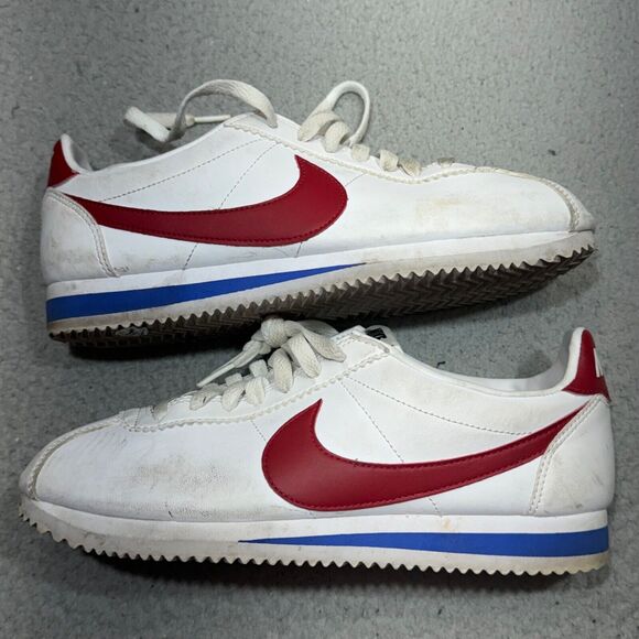 Nike Classic Cortez Shoes Women 9 White Forrest Gump Long Distance Running Train - Picture 3 of 16